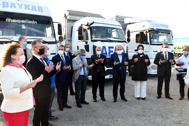 Tekirdağ’da selzedelere 3 tır yardım gönderildi