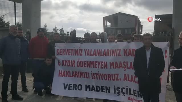 Tekirdağ’da 6 aydır maaş alamayan madenciler eylem yaptı