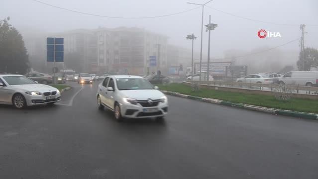 Trakya’da etkili olan yoğun sis sürücülere zor anlar yaşattı