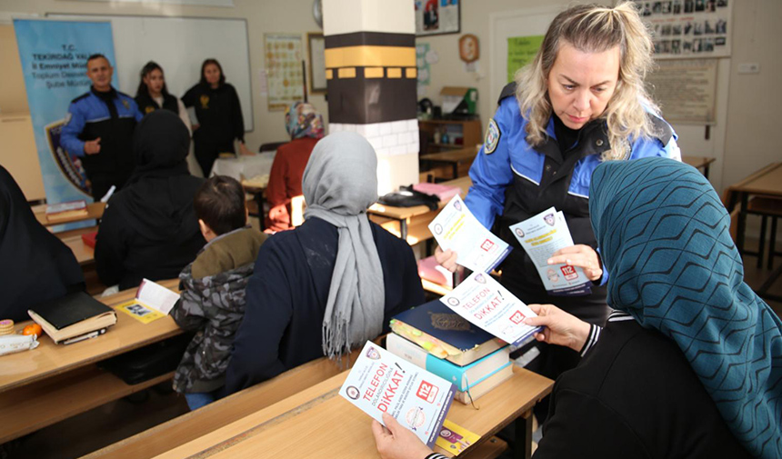 Kursiyerler dolandırıcılığa karşı bilinçlendirildi