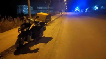 Edirne’de Motosikletle Kaza, Sürücü Yaralanmadı