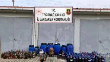 Tekirdağ’da 1375 Litre Kaçak İçki Ele Geçirildi