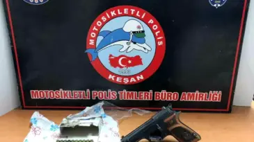 Keşan’da Ruhsatsız Tabanca Ele Geçirildi