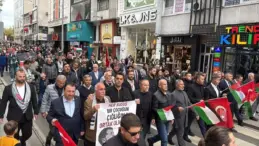 Çorlu’da Gazze Kararlılık Yürüyüşü Düzenlendi