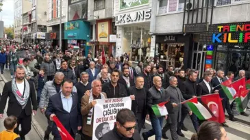 Çorlu’da Gazze Kararlılık Yürüyüşü Düzenlendi