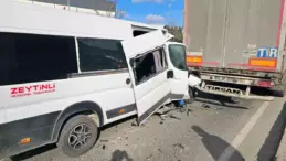 Çerkezköy’de İşçi Servisi Kaza Yaptı