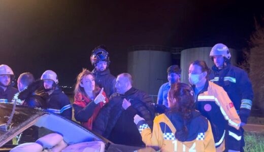 Alkollü Sürücü Kazada Hurdaya Döndü